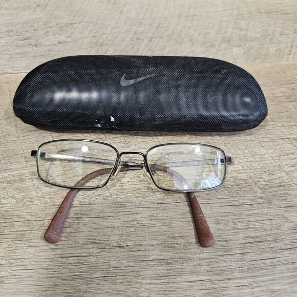Nike Eyeglasses 4160 200 Flexon Rectangular Metal Frame 53 18 145 - Frames Only - Picture 1 of 8